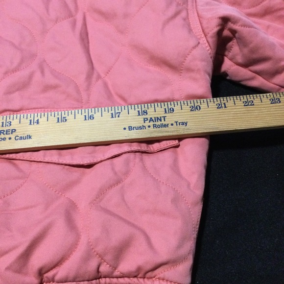 Universal Thread Quilted Bomber Jacket Pink Casual Snap Button Pockets Size S - Picture 6 of 8